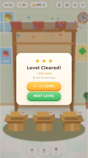 Restock Rush level cleared screen