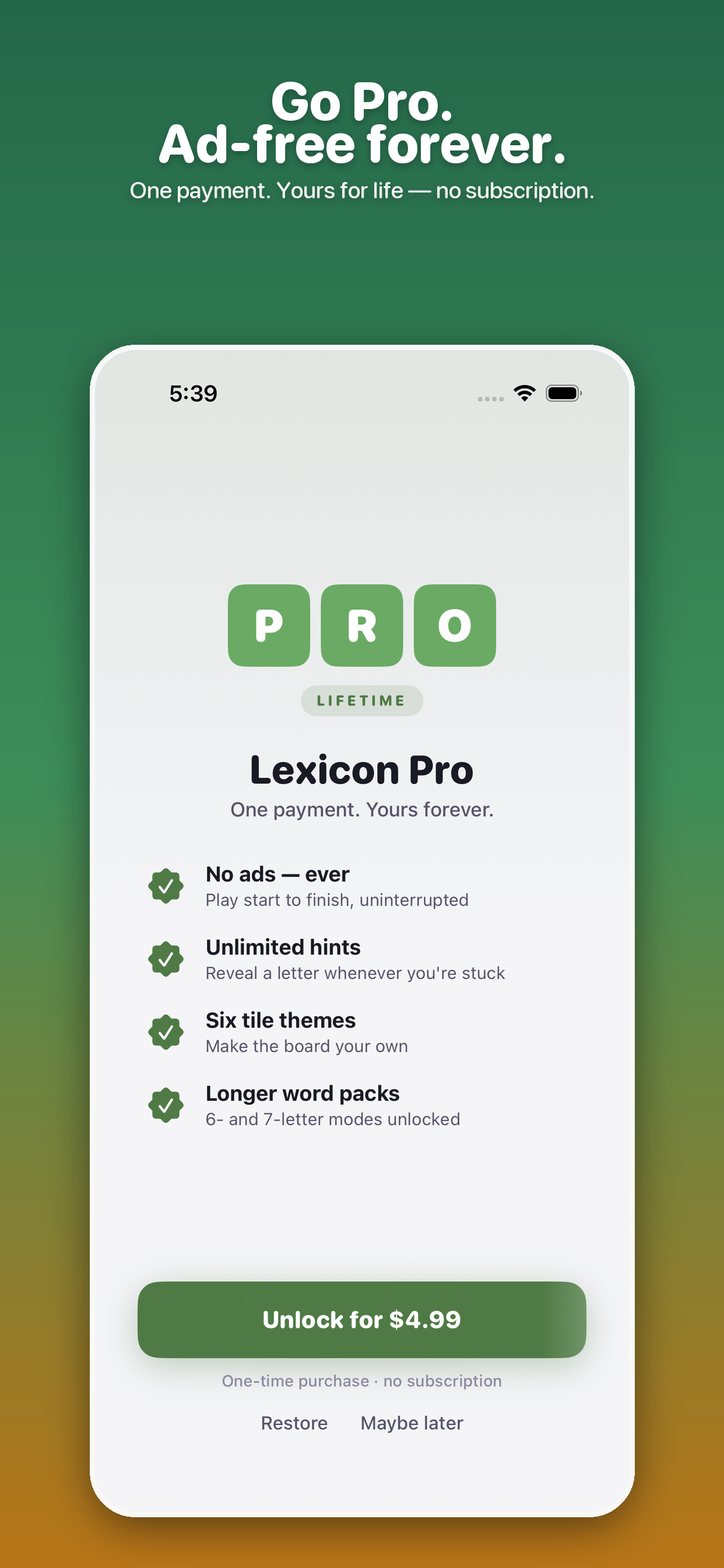 Lexicon Pro screen from Lexicon