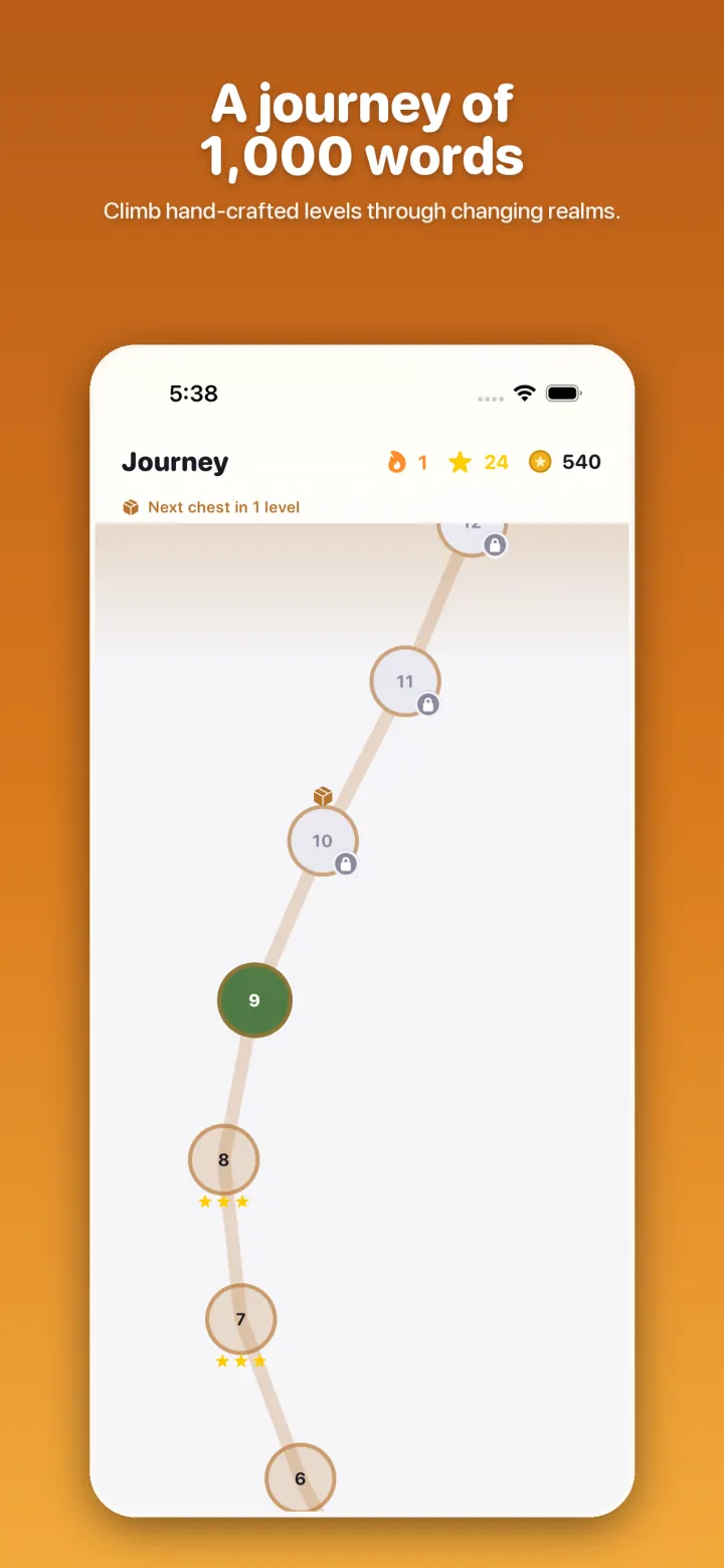 1,000-word journey screen from Lexicon