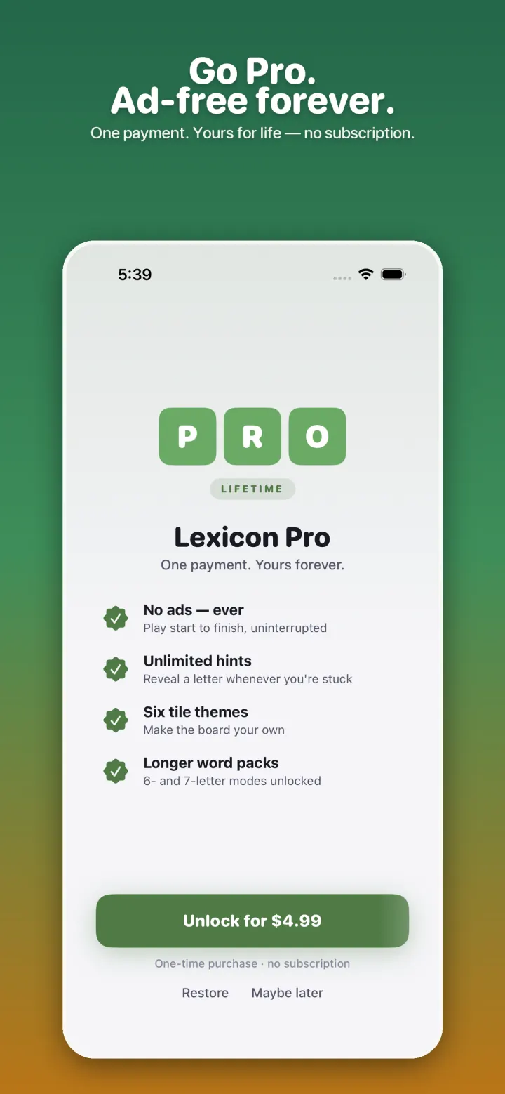 Lexicon Pro screen from Lexicon